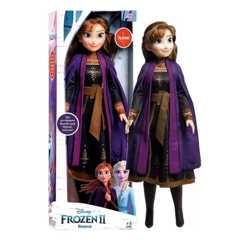 Boneca Frozen Anna Disney 55cm Gigante Original Novabrink em