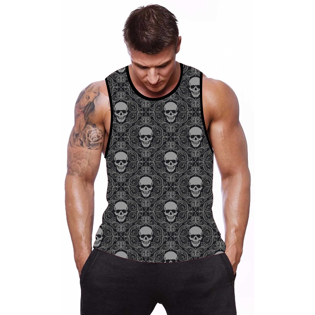 Regata oakley masculina skull tank preta em Promoção na Americanas