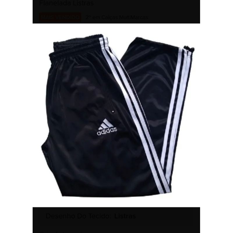 Calça Masculina Esportiva com Bolso Flanelada Listras