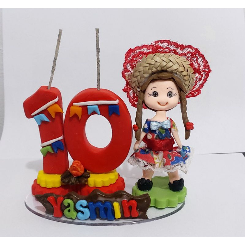 Vela Topo De Bolo De Aniversário Festa Comemoração Decoração Tema