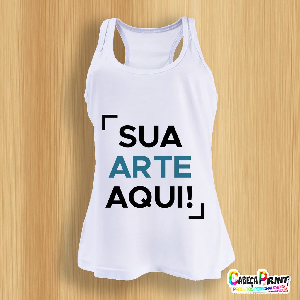 Regata Feminina Personalizada Modelo costa nadador | Shopee Brasil