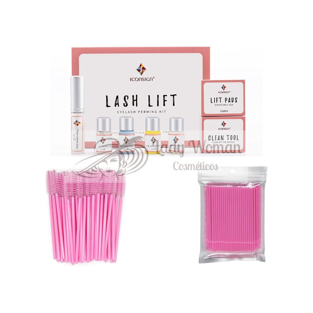 Lash Lift Lifting Iconsign + 50 Escovinha + 100 Microbrush