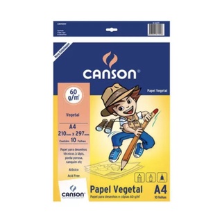 Bloco Papel CANSON Vegetal Liso A4 60g/m2 - Unidade / Kit