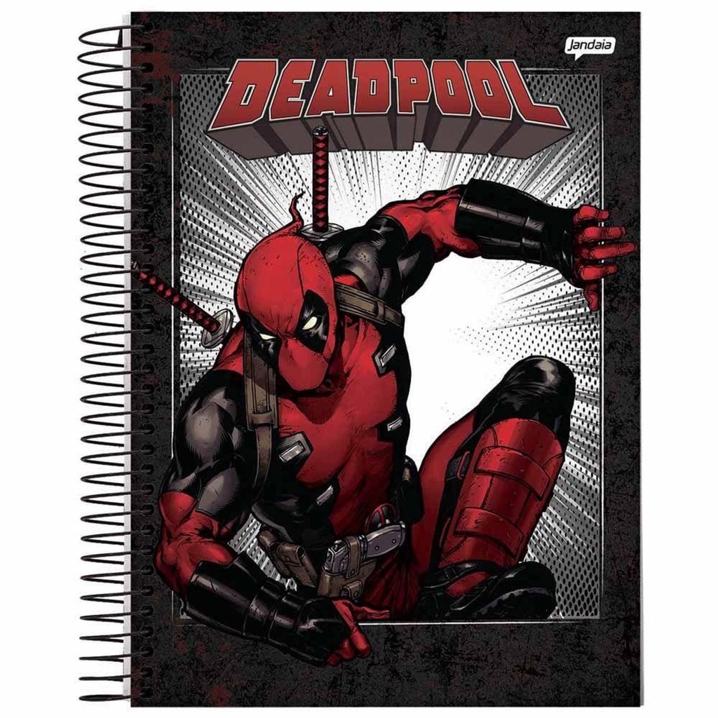 Caderno Universitário Capa Dura Espiral Deadpool - 1 Matéria 96 Fls ...