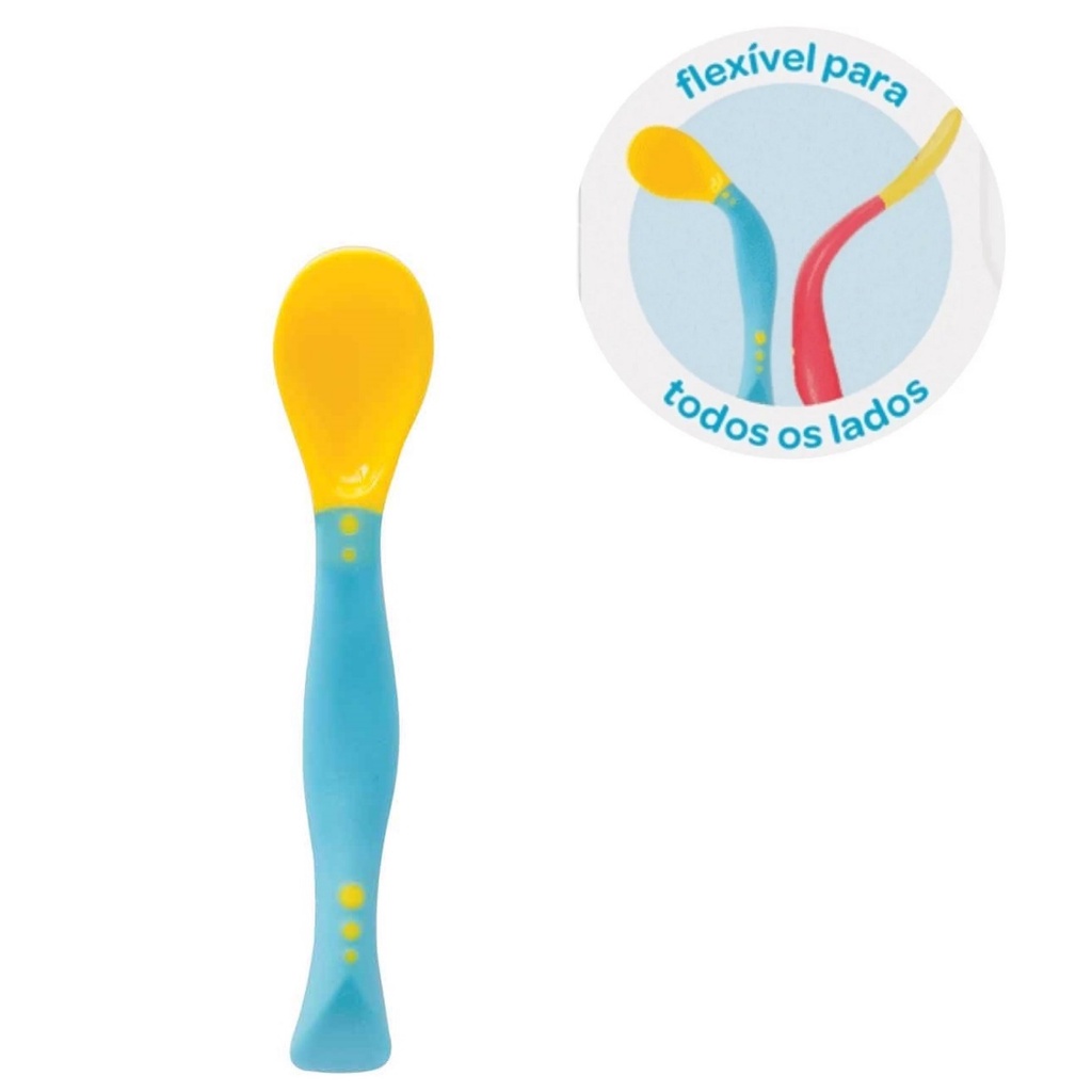 COLHER PARA BEBE INTRODUÇAO ALIMENTAR FLEXIVEL BUBA | Shopee Brasil