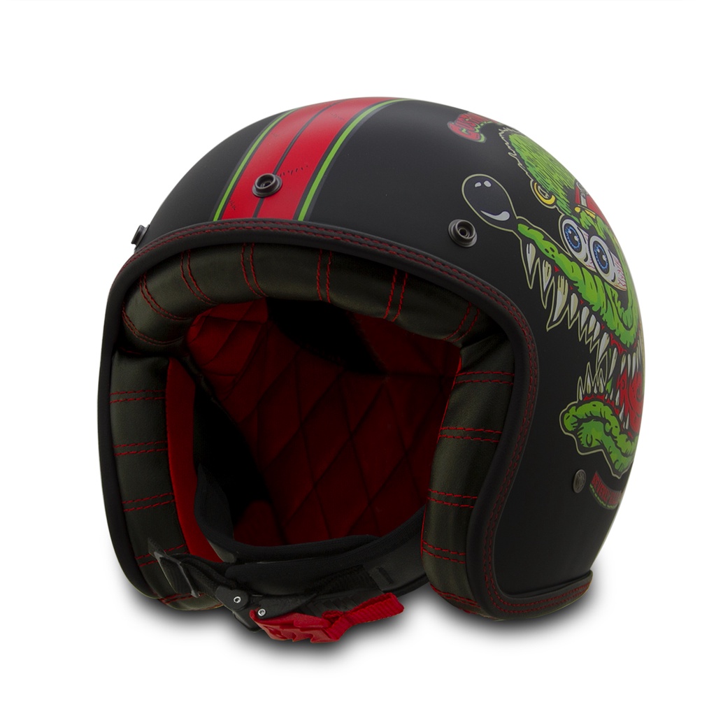 Capacete Custom Etceter Psycho Rat Fosco | Shopee Brasil