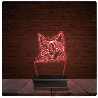 Abajur Luminária Acrílico Led - Gato Pet Shop 25