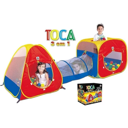 Barraca toca infantil 3x1 com túnel 