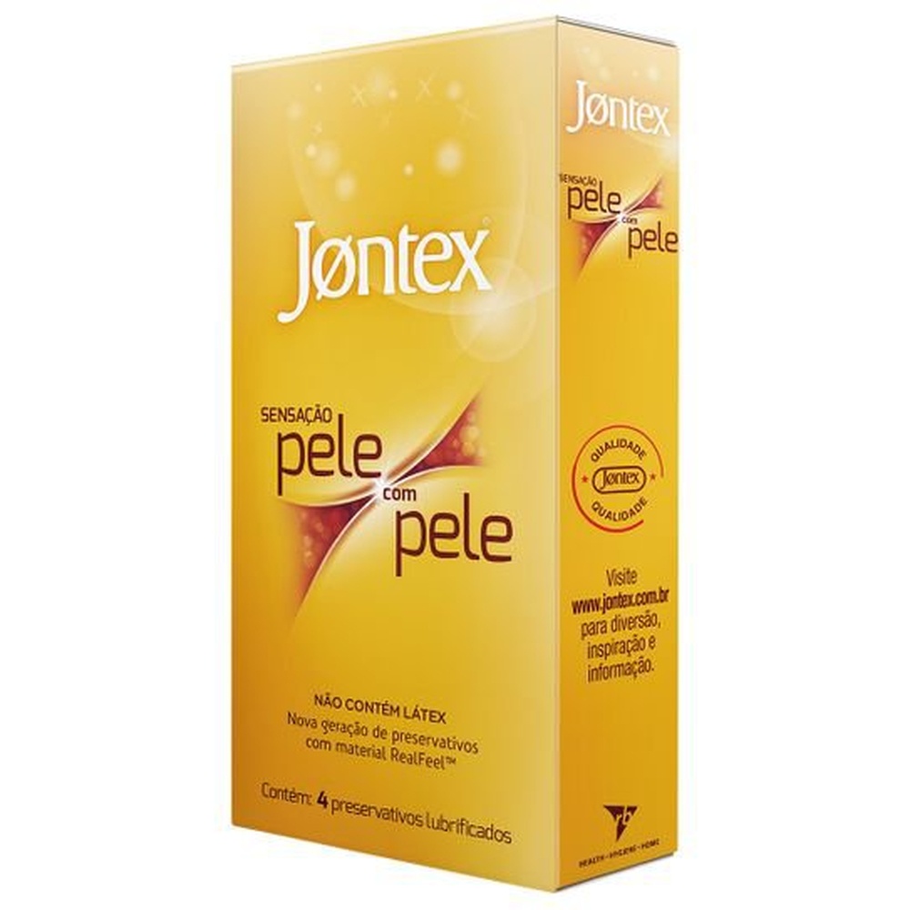 Preservativo Jontex Pele Com Pele Com 4 Unidades