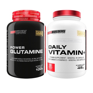 KIT IMUNIDADE - Power Glutamina 100g, Daily Vitamin 90 Cápsulas - Bodybuilders
