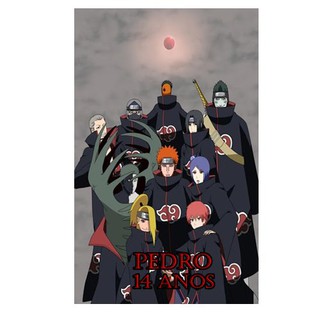 Adesivo Akatsuki Símbolo Kit com 10 Decorativo para Parede tema