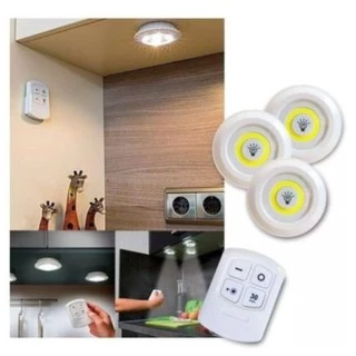 Kit 3 Lâmpadas Luminárias Led Spot Sem Fio Controle Remoto
