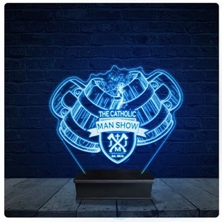 Luminária Led Acrilico Abajur - Chopp Personalizado Logo
