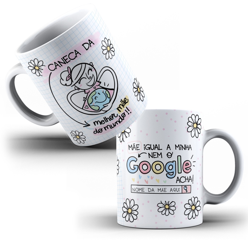 Caneca De Porcelana Personalizada M E Igual A Minha Nem O Google Acha Personalizada Com Nome