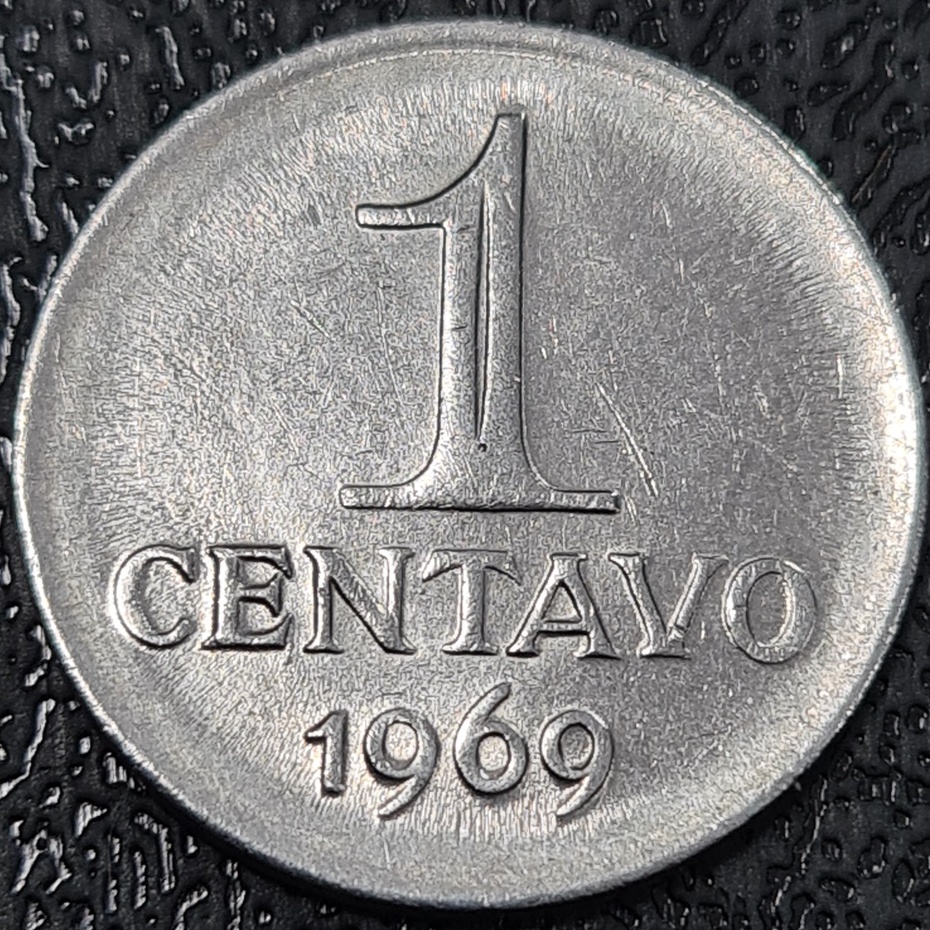 Moeda 1 Centavo 1969 Brasil MBC