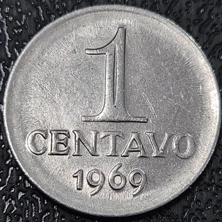 Moeda 1 Centavo 1969 Brasil MBC