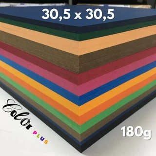 Papel Color Plus Fedrigoni 180g 30,5x30,5 c/ 6 Fls (Todas as Cores) Formato Scrap 30,5x30,5cm