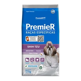 Ração Premier Raças Específicas Shih Tzu para Cães Adultos Sabor Frango - 7,5Kg