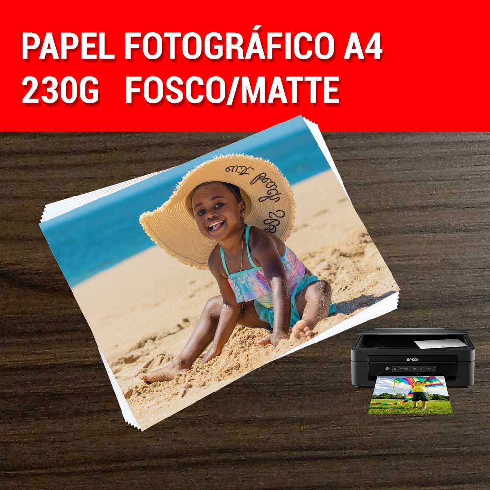 Papel Fotográfico A4 230g Fosco Matte 100 Folhas Shopee Brasil 5784