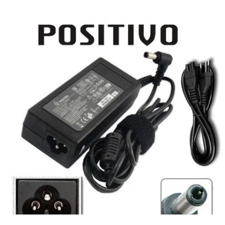 Fonte para Notebook Carregador Positivo 19v 3,42a PINO RETO