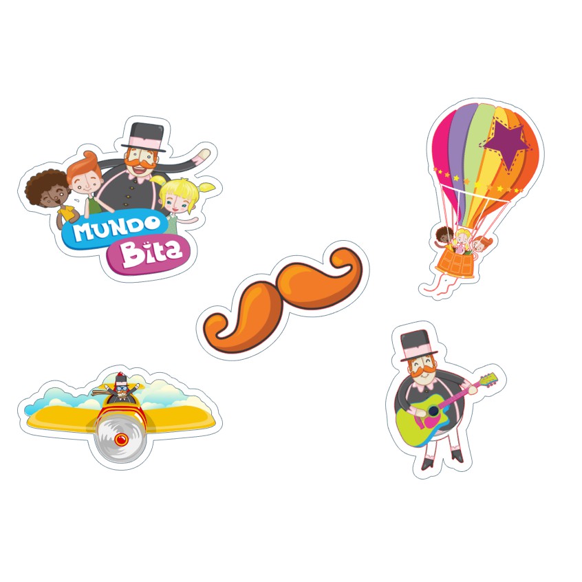 100 Apliques Mundo Bita Toppers Tags Tubetes Docinhos Festa Enfeites Para Aniversário Shopee 0454