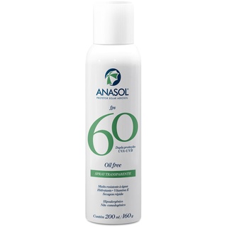 Protetor Solar Aerosol Anasol Fps 60 Spray Secagem Rápida 200ml