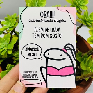 25 MINI PANFLETO - MEME FLORCK / FLORK/ MEME BONEQUINHO (025) - Cartões  agradecimento, Tag, agradecimento ao cliente