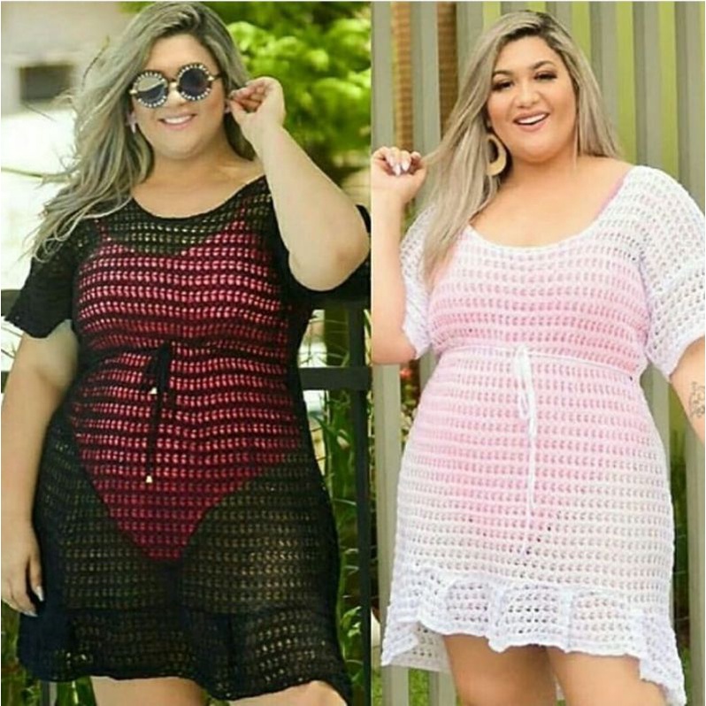 SAIDA DE PRAIA FEMININA PLUS SIZE (46 ao 56) ROUPA DE BANHO(SAIDA PLUS SIZE)