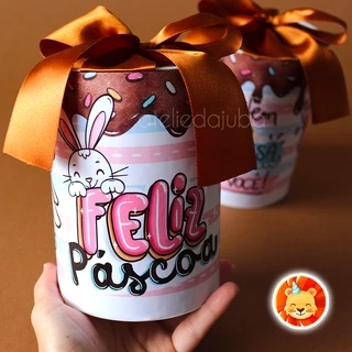 KIT Tubolatas de Páscoa Chocolate - 14 X 10 cm em Oferta na Shopee