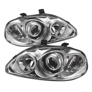 Farol Honda Civic 1996 1997 1998 Angel Eyes Led Cromado