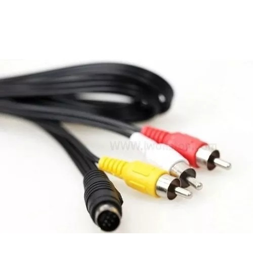 Kit 2 Cabo 10 Pino Super Vídeo Mini Dim Para 3 Rca Macho Sky