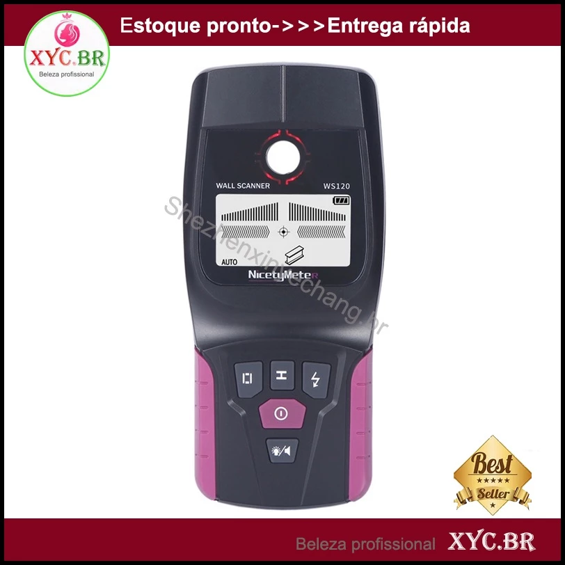 Detector Scanner Parede Tubo Cano Água Fio Metal Obra Construção Drywall Ws120 - Produto novo e a pronta entrega