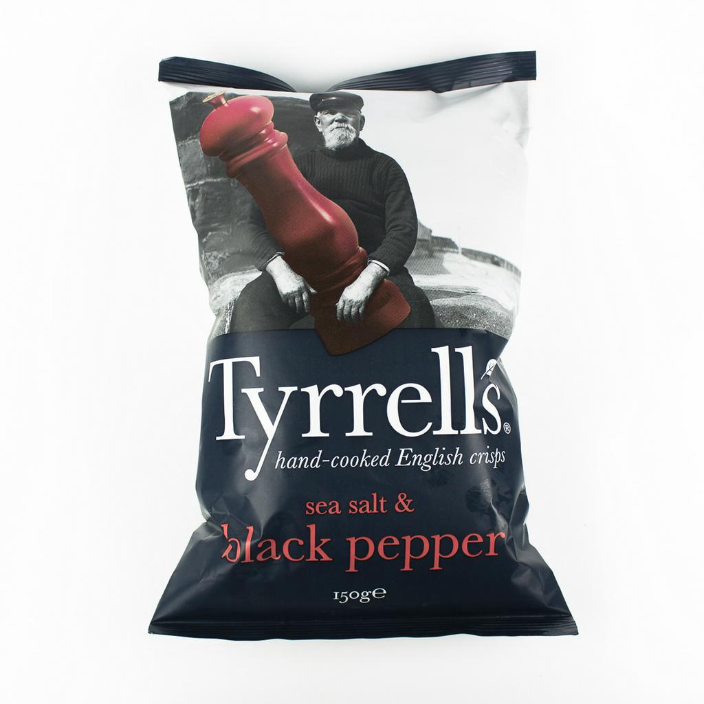 Chips de Batata Sea Salt & Black Pepper" Tyrrells 150g Shopee Brasil
