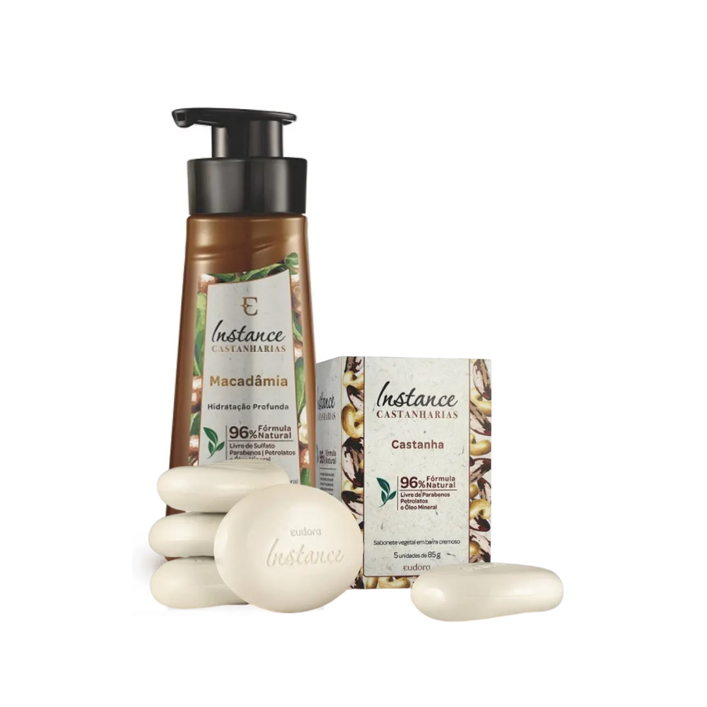 Kit Hidratante + Sabonete Instance Castanharias - Eudora | Shopee Brasil