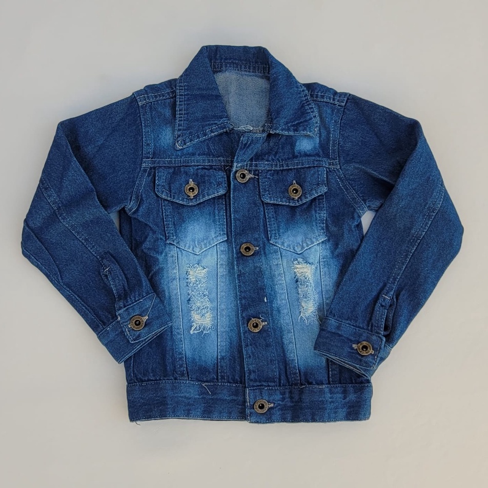 Jaqueta Jeans Masculina Infantil de Menino TAM : 2-4-6-8 | Shopee Brasil