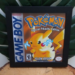 Quadro Decorativo Nerd/Geek Pokémon Yellow/Blue