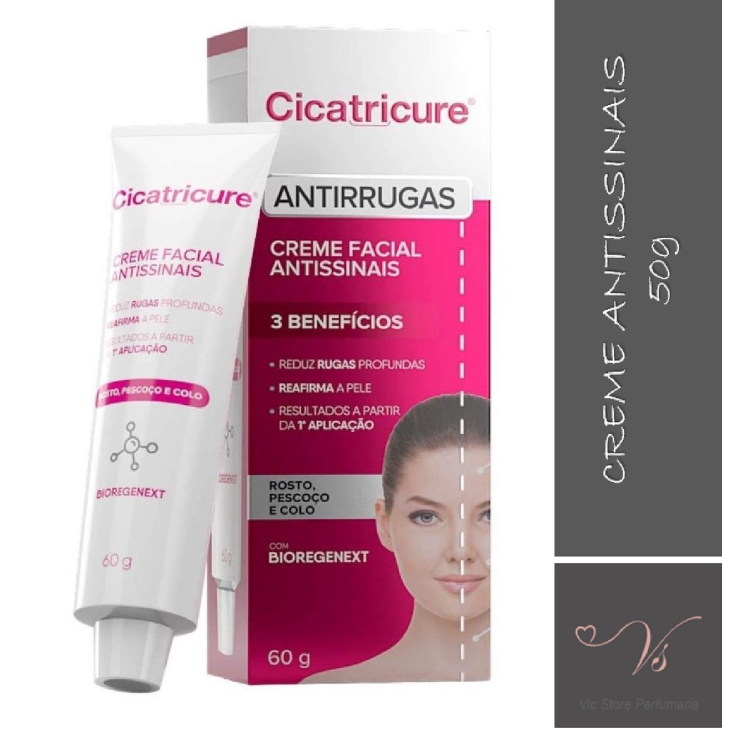 Creme Facial Antissinais Cicatricure Antirrugas 50g | Shopee Brasil