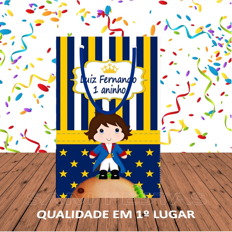 Sacolinha surpresa para festa Pequeno Principe, com numero…