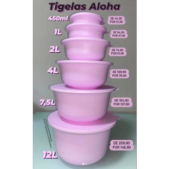 Tigelas Aloha Rosa Tupperware | Shopee Brasil
