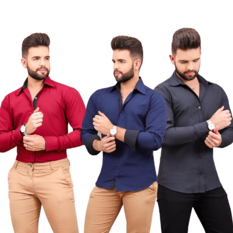 Camisa social slim fit 2024 atacado