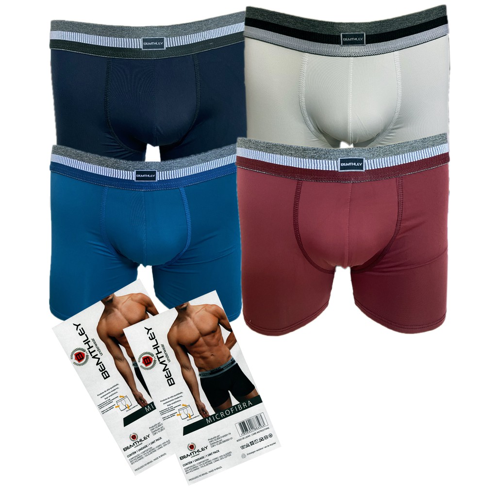 Kit 10 Cuecas Boxer Microfibra Bemthley