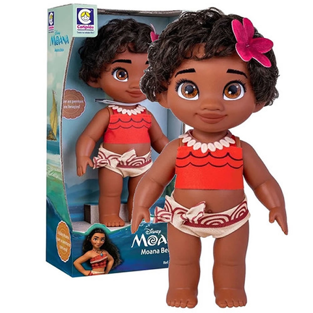 Boneca Princesa Moana Disney Bebê Baby 36 Cm 2504 Cotiplás em