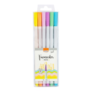 Caneta Hidrográfica Finemarker BRW Pastel 1.0mm c/ 6 unds