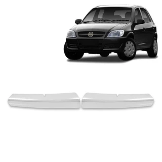 Par Aplique Friso Grade Dianteira Volkswagen Celta Prisma 2007 2008 2009 2010 2011 Cromado