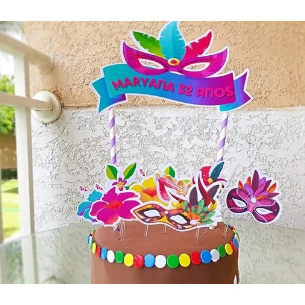 Decorações para bolo de aniversário com 13 peças, maquiagem topo