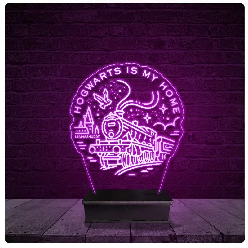 Luminária e Abajur Acrílico Led - Hogwarts Harry Potter 04