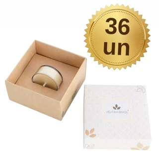 Kit 36 Vela Aromática Premium Lavanda C/1 Mini Vela Lembrancinha