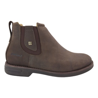 Botina Zebu Couro Balsamo Sola Gel Conforto Lançamento Country Original