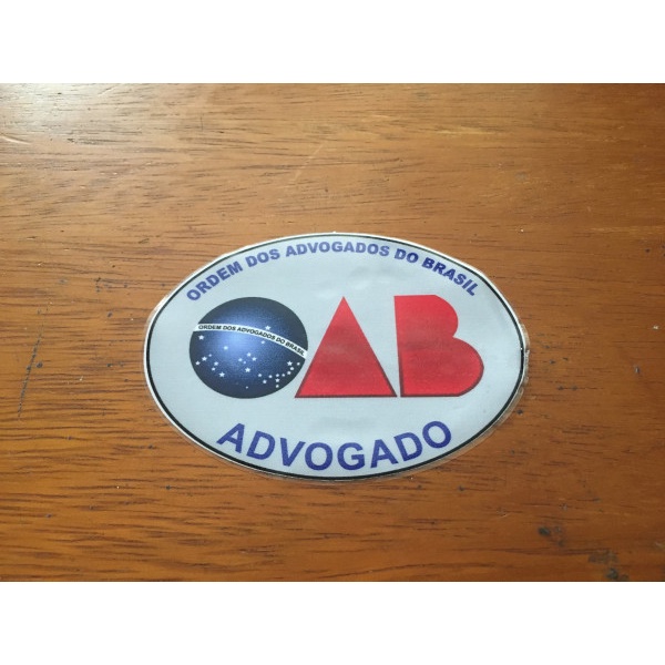 Adesivo OAB Advogado para colagem interno no vidro de Carro
