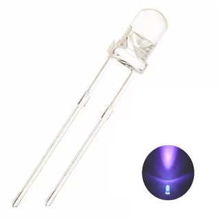 Kit Led 3mm Alto Brilho UltraVioleta - 10 unidades